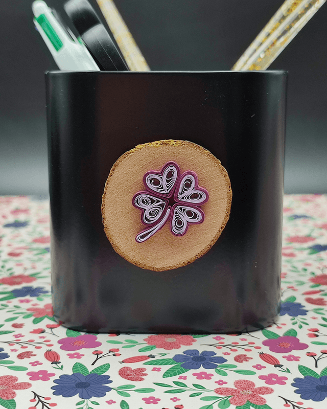 Trèfle à 4 cœurs, mauve